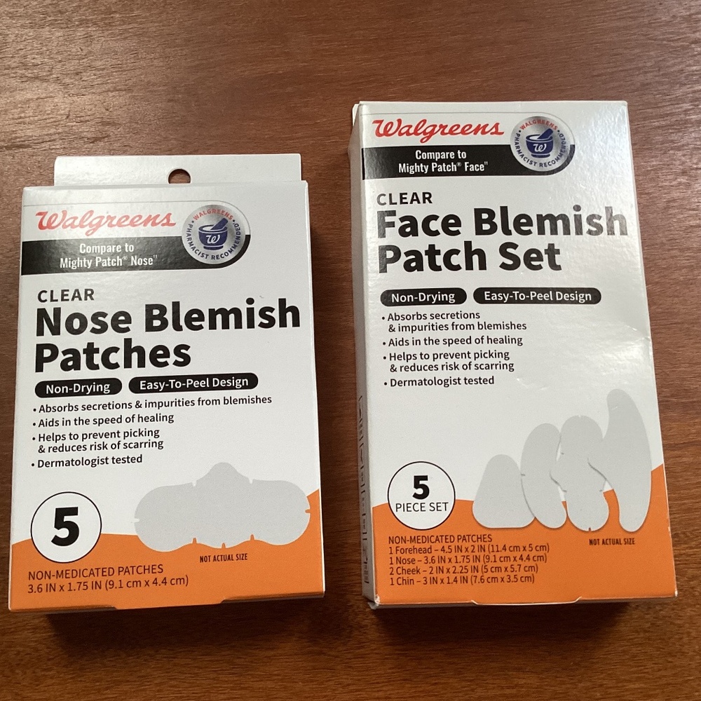 Walgreens Clear Face and Nose Blemish Patches Bundle of 2 Boxes NEW